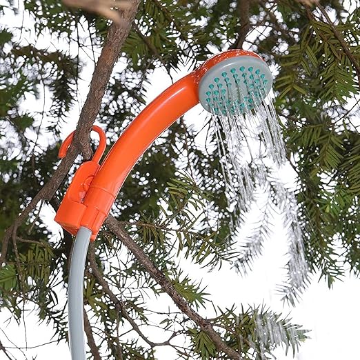 Portable Camping Shower Kit with Folding Bucket
