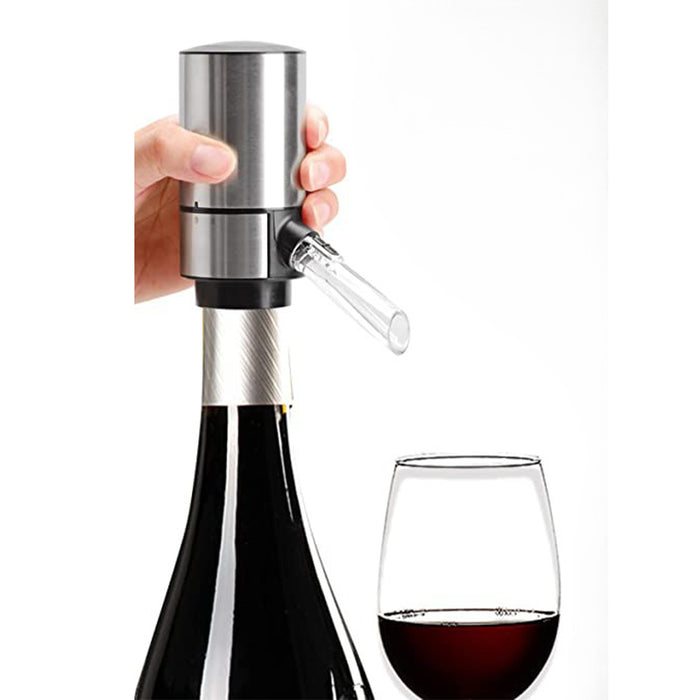 Automatic Electric Wine Aerator Pourer with Retractable Tube for One-Touch Instant Oxidation - Battery Powered