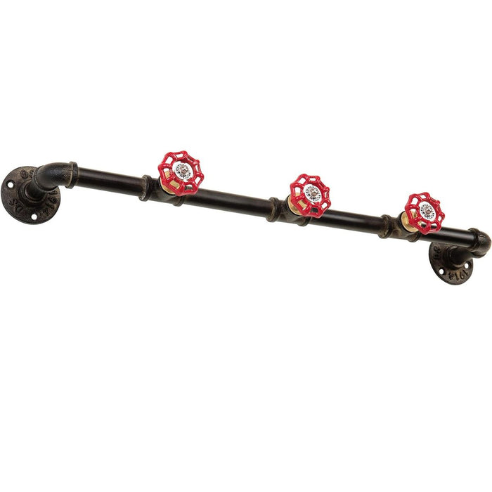 Industrial Pipe Coat Rack with Faucet Valve -80CM