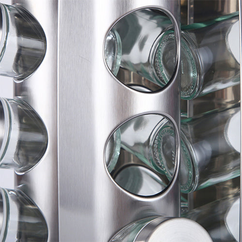 Revolving Countertop Spice Rack Includes 20 Spice Jars