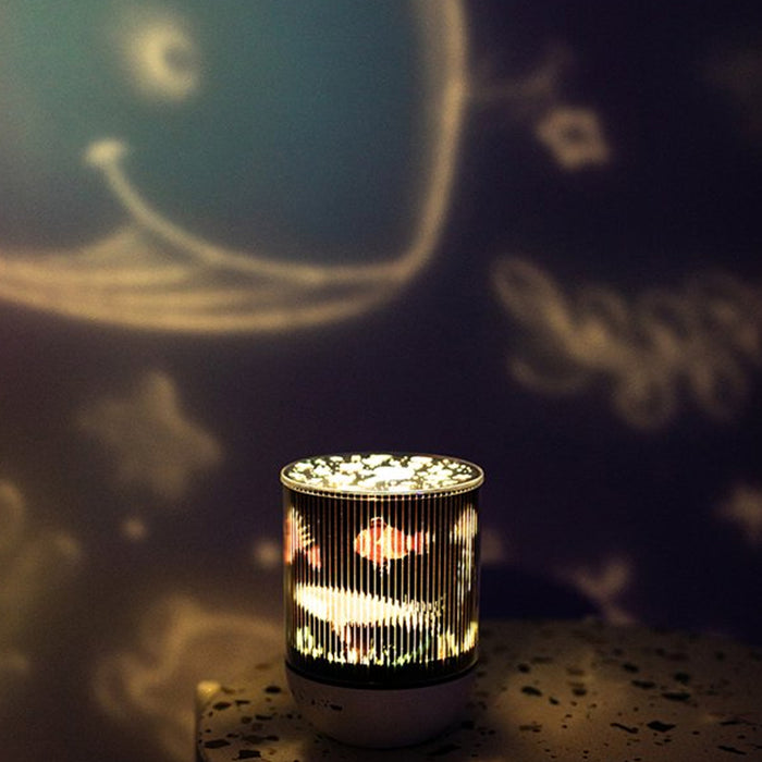 USB Rechargeable Rotating Night Lamp and Wireless Speaker