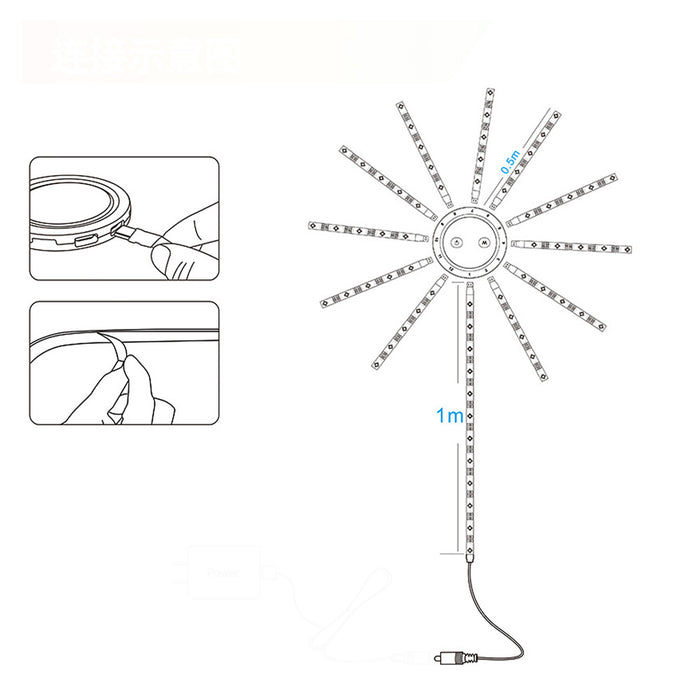 Remote Control Smart RGB LED Strip Light-USB Plugged-in