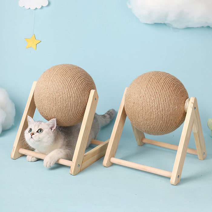 Cat Wooden Scratching Ball