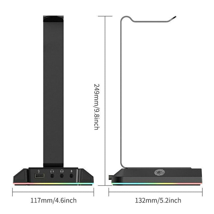 Gaming Headset Stand with 7.1 Surround Sound & USB Ports