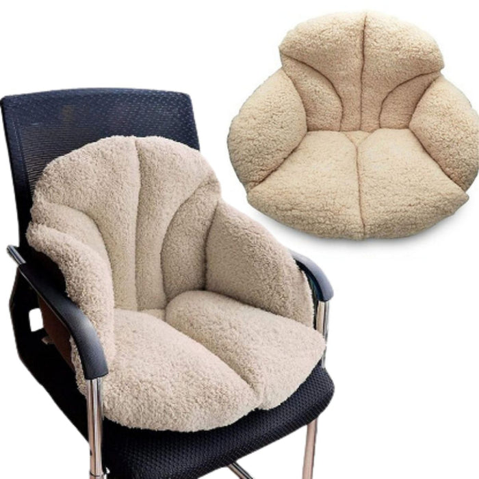 Fleece Lumbar Back Support Seat Cushion