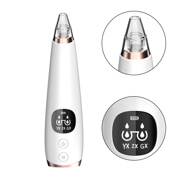 6 Nozzle Electric Acne Pimple Blackhead Remover for Face and Nose Vacuum- USB Charging