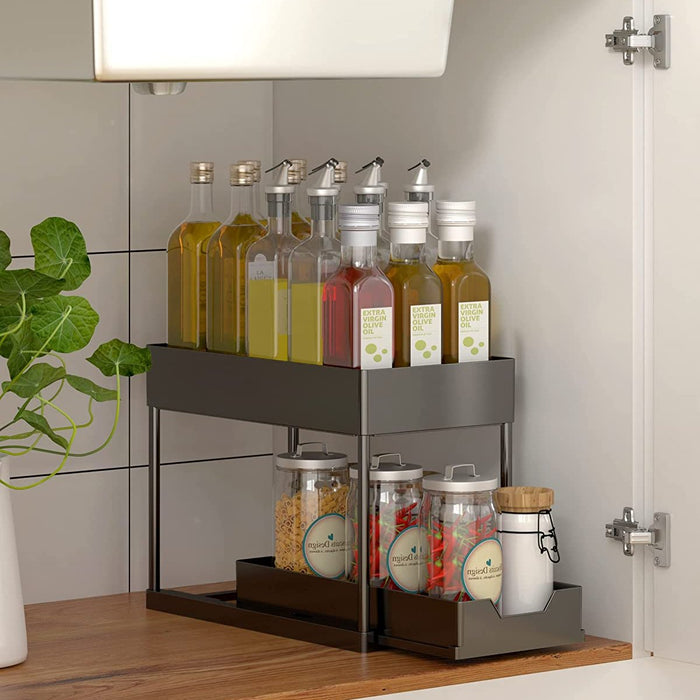 2-Tier Kitchen Sliding Storage