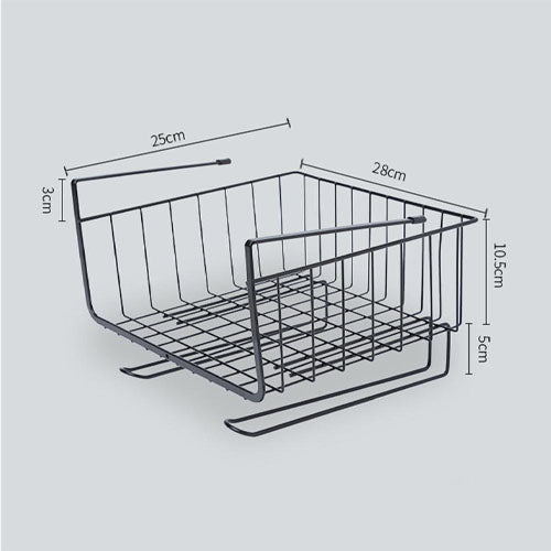 Storage Shelf Basket Wire Rack With Paper Towel Holder