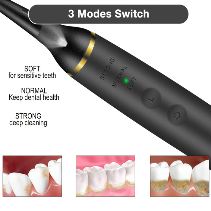 USB Rechargeable Electric Dental Calculus Tooth Cleaner with LED HD Screen