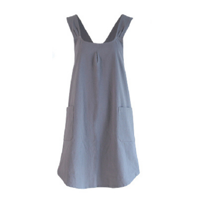 Cross Back Apron with Pockets