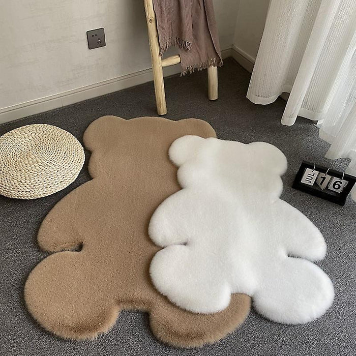Bear Shaped Fluffy Floor Mat