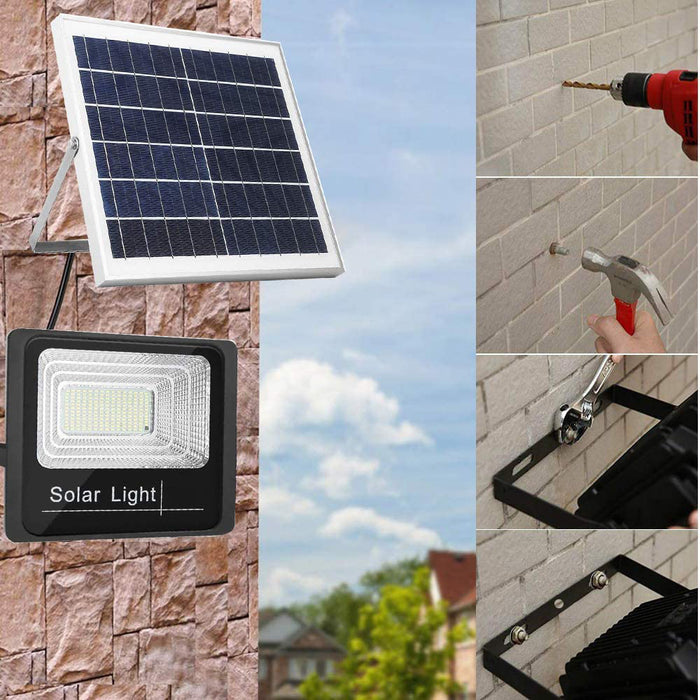 120 W Led Solar Outdoor Security Floodlight With Remote Control