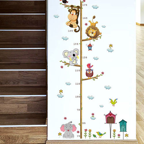 Height Kids Wall Sticker Animal Tree
