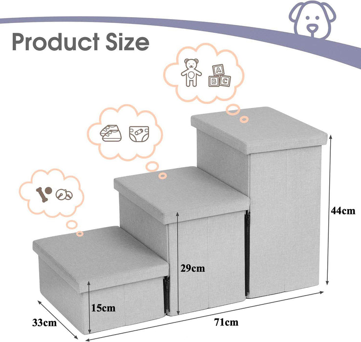 Non-Slip Pet Stairs with Storage Organizer