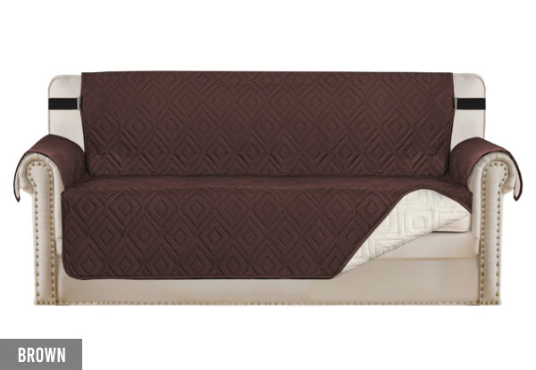 Water-Resistant Reversible Quilted Sofa Cover