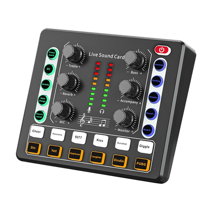 Noise Reduction Sound Card Digital Audio Mixer