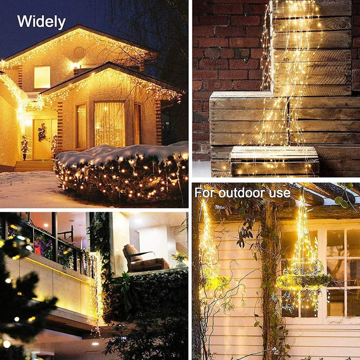 200 LED Outdoor Solar Waterfall Lights