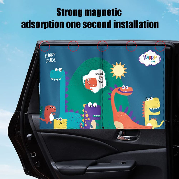 Magnetic Car Window Curtain Shade Dinosaur