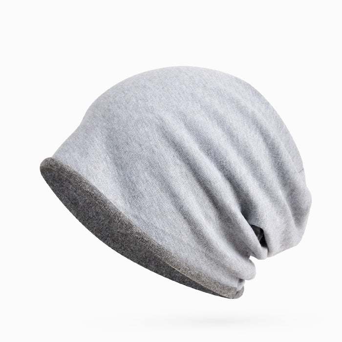 Unisex Dual Layer Slouchy Beanie-Grey