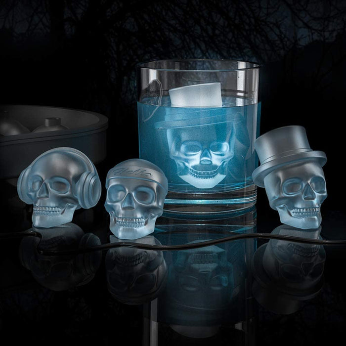 2Pack 3D 6 Skull Shaped Silicone Ice Mold