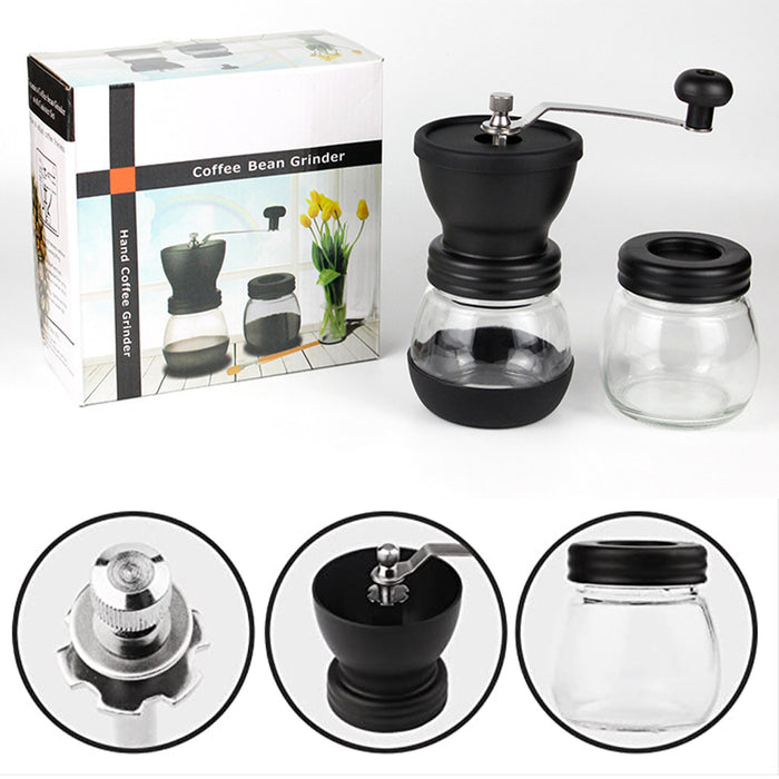 Portable Manual Coffee Grinder with Ceramic Burrs Hand Coffee Grinder