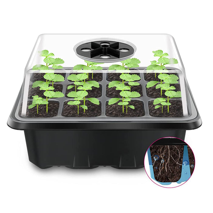 12 Cells Seed Starter Tray Kit - 10 Pack