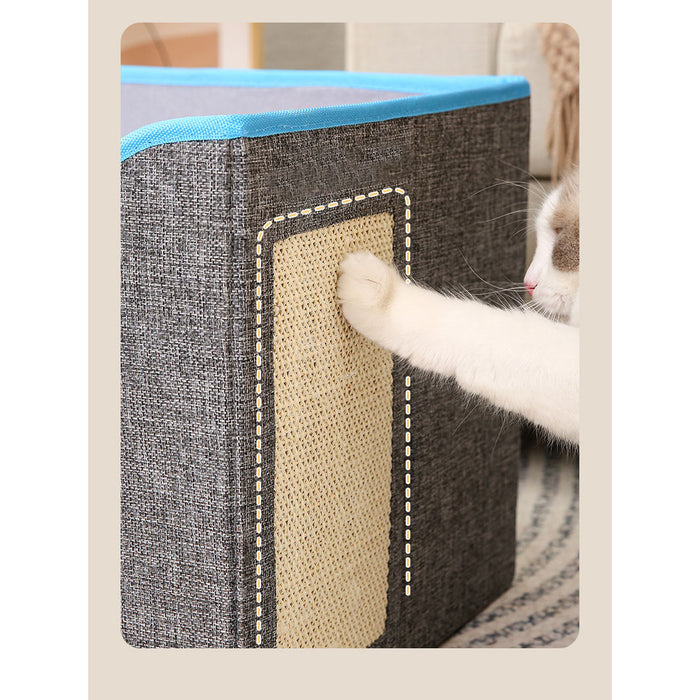 Cat House with Hanging Ball & Scratch Pad