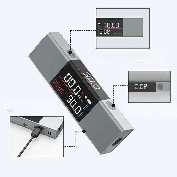 Portable Laser Angle Level Measurement Device- USB Rechargeable