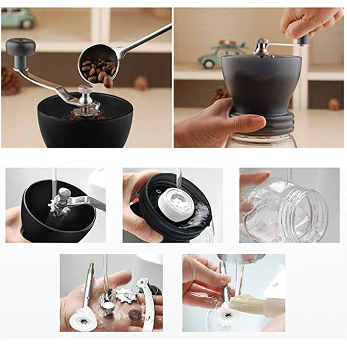 Portable Manual Coffee Grinder with Ceramic Burrs Hand Coffee Grinder