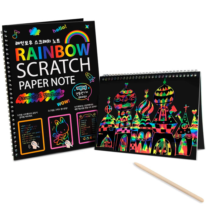 Rainbow Scratch Art Activity Books - 3 Pack