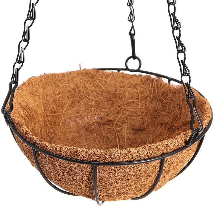 Metal Hanging Planter Basket With Coco Liner 2 Pack 35 Cm