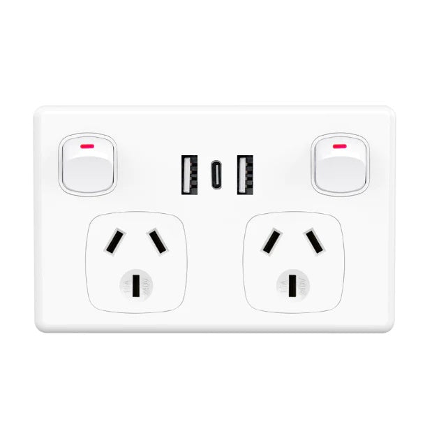 USB Type C Wall Socket Power Point