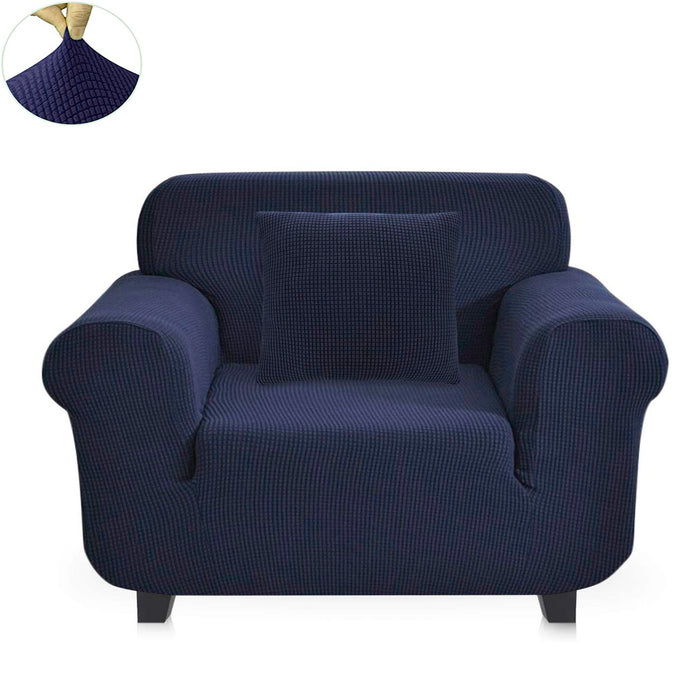 High Stretch Sofa Cover One Seat-Blue