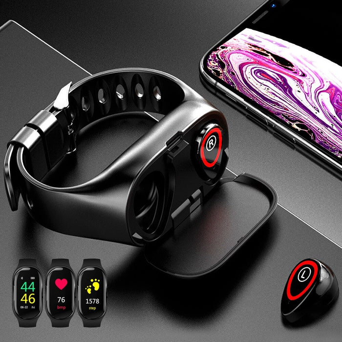 2-in-1 M1 Bluetooth Headset and Fitness Tracker- USB Charging