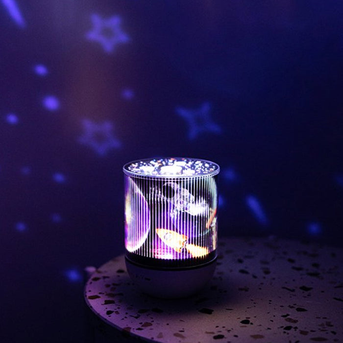 USB Rechargeable Rotating Night Lamp and Wireless Speaker