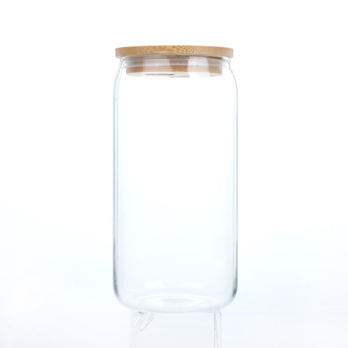 Drinking Glasses Set with Straws & Bamboo Lids