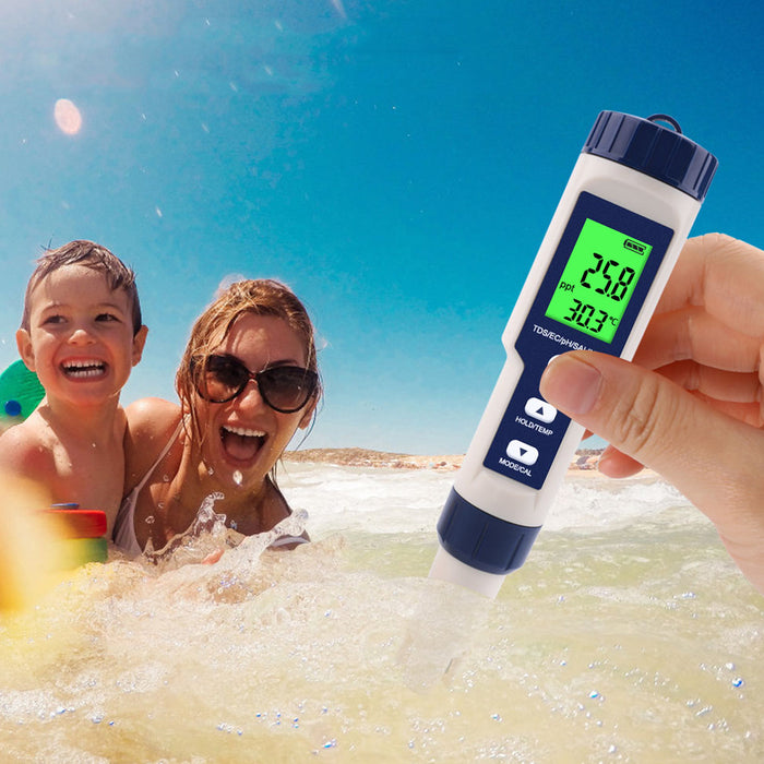 5 in 1 High Accuracy Digital Pen pH Tester for Water