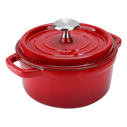 Enamel Coated Cast Iron Pot Red 26cm