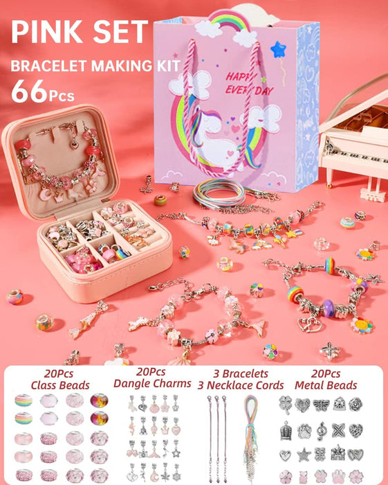 66Pcs Charm Bracelet Making Kit