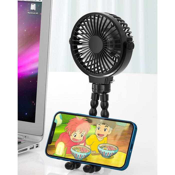 Usb Rechargeable Baby Stroller Fan 360°Rotation