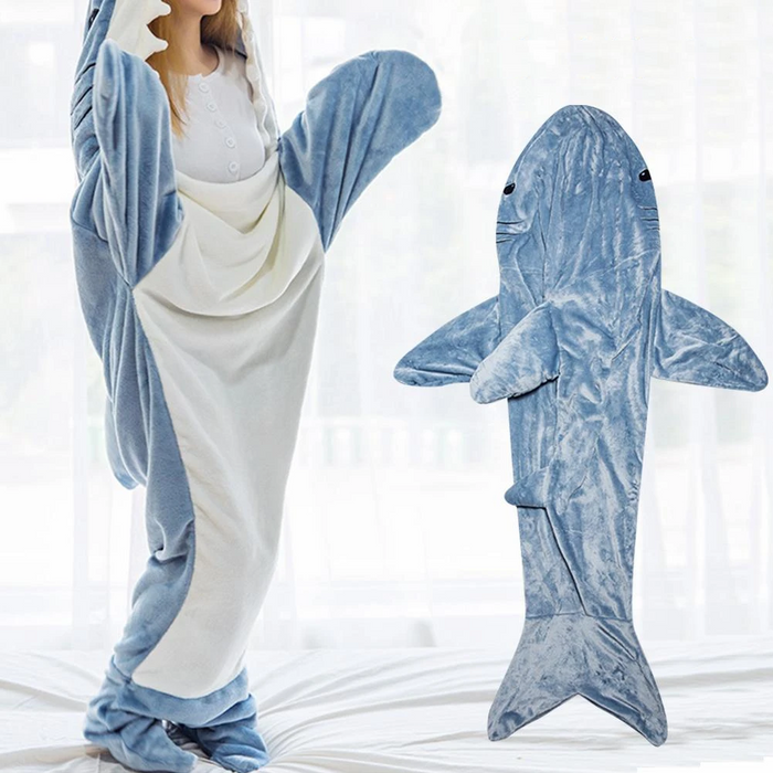 Wearable Shark Hoodie Blanket