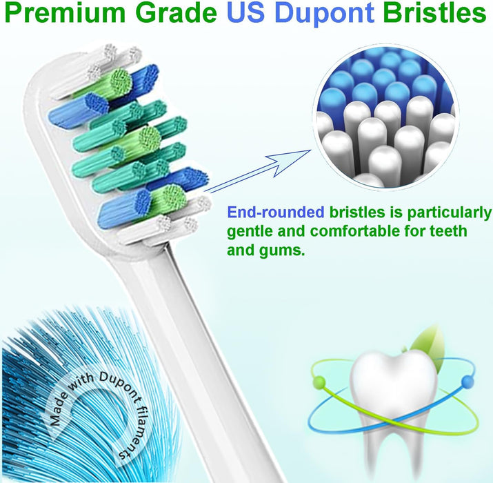 8Pcs Brush Heads for Philips Sonicare-Dynamic Cleaning