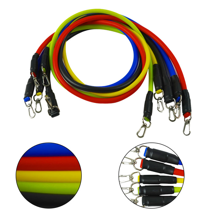 11 Pcs Fitness Pull Rope Latex Resistance Bands