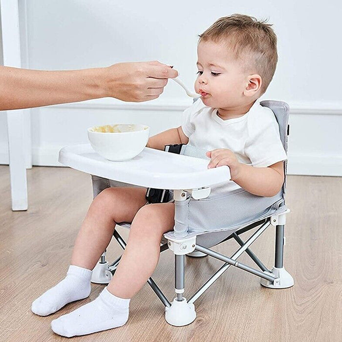 Foldable Booster Seat with Tray for Toddlers