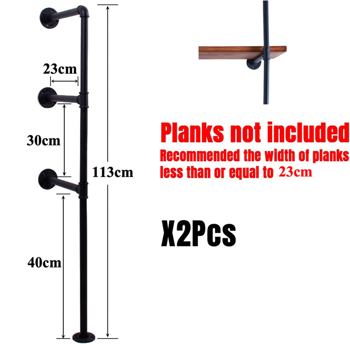 Industrial Iron Pipe DIY Shelf Brackets