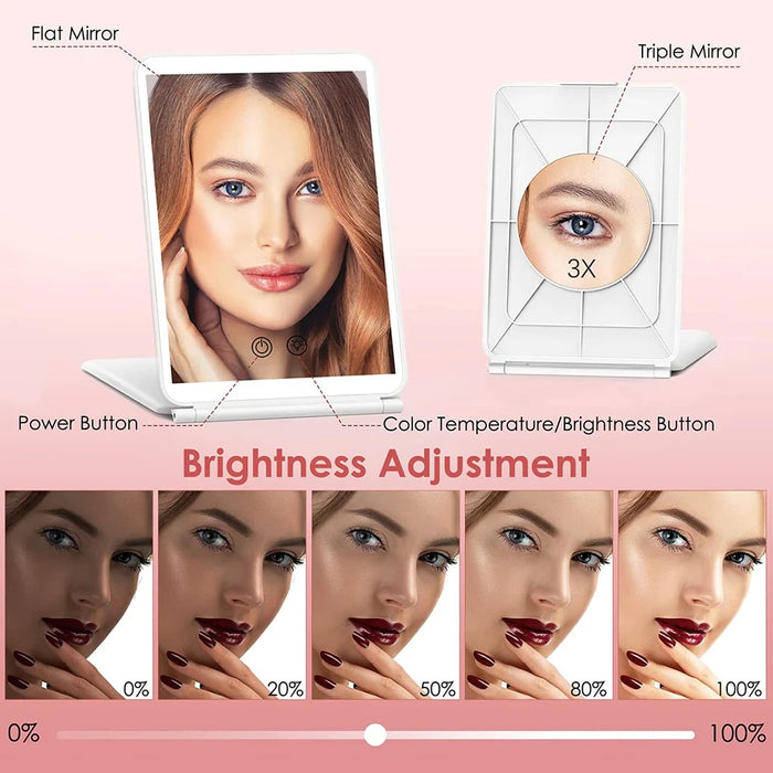 LED Makeup Mirror with 10X Magnification