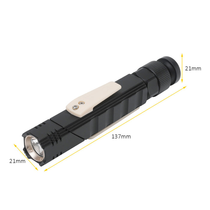USB Rechargeable Magnetic Anti Slip and Fall SOS Flashlight