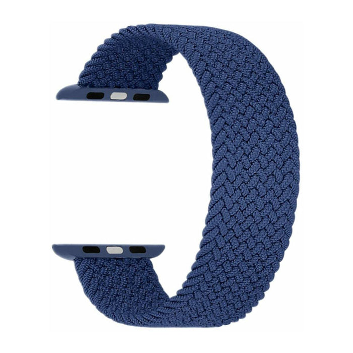 Stretchable Solo Loop Nylon Apple Watch Band - Blue - 42/44/45mm S, Skin-Friendly Material, Water/Sweat-Resistant, Easy Install/Removal.