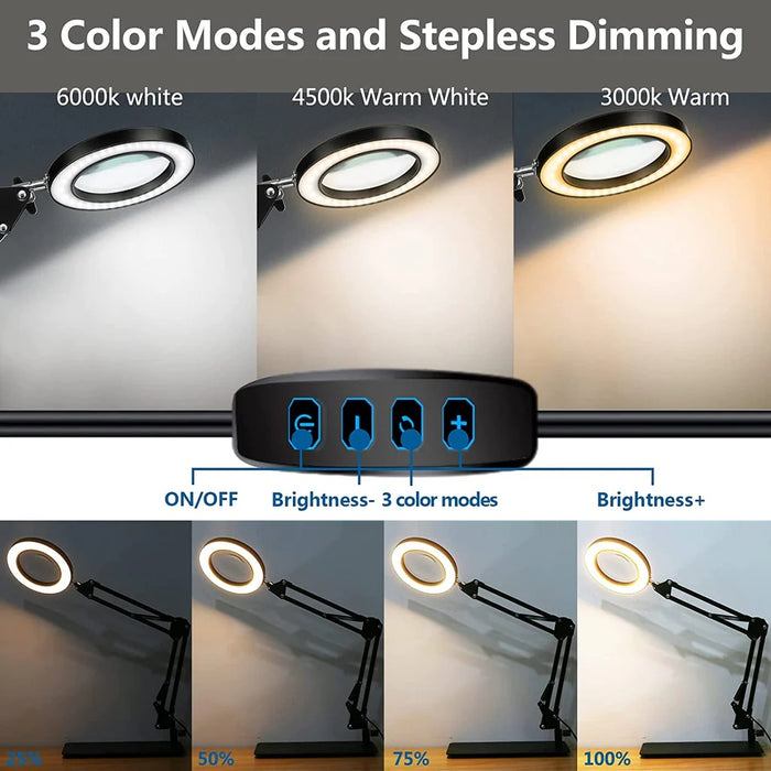 LED Magnifying Lamp Desk Lights
