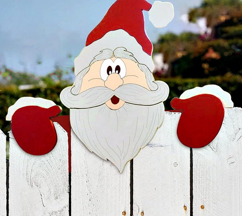 Christmas Fence Peeker Decoration